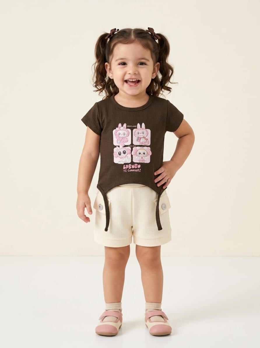 bold n elegant cotton cute cartoon printed half sleeve t shirt and shorts bold n elegant cotton cute cartoon printed half sleeve t shirt and shorts