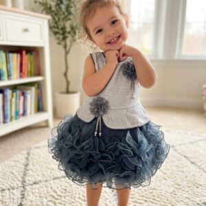 floral bubble skirt and tops for kids