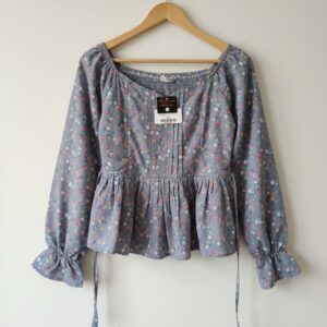 vmart women printed tie up neck top