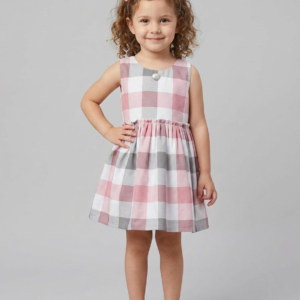 girls print fit & flare above knee dress