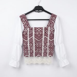 vintage floral corset crop top