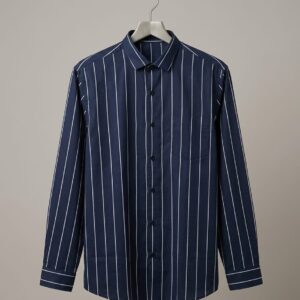 men comfort slim fit striped casual shirt