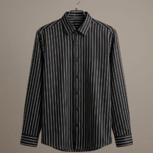 men relaxed striped casual shirt