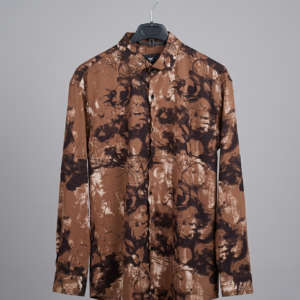 viscose men floral print slim fit shirt