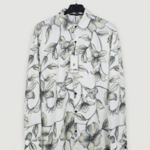 viscose men floral print slim fit shirt