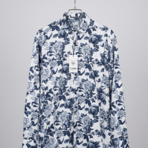 viscose men floral print slim fit shirt