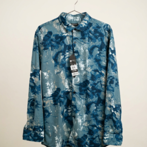 viscose men floral print slim fit shirt