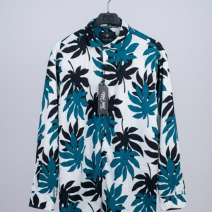 viscose men floral print slim fit shirt