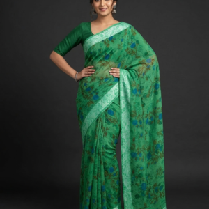 floral printed saree