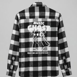 bewakoof men's cotton checked oversized fit collar shirt