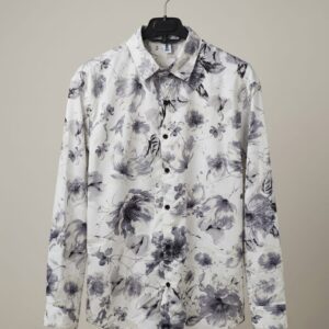 mufti men floral print slim fit shirt