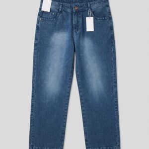 men loose fit light fade jeans