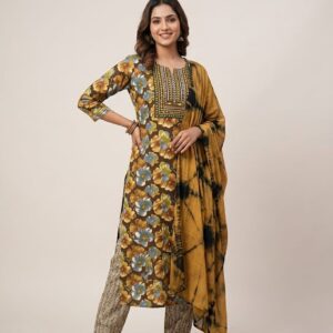 kurta suit set floral printed