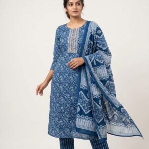 cotton printed kurta set