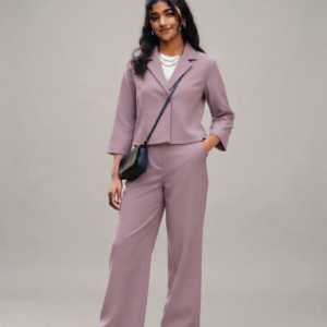 executive chic cropped blazer and pant co ord set